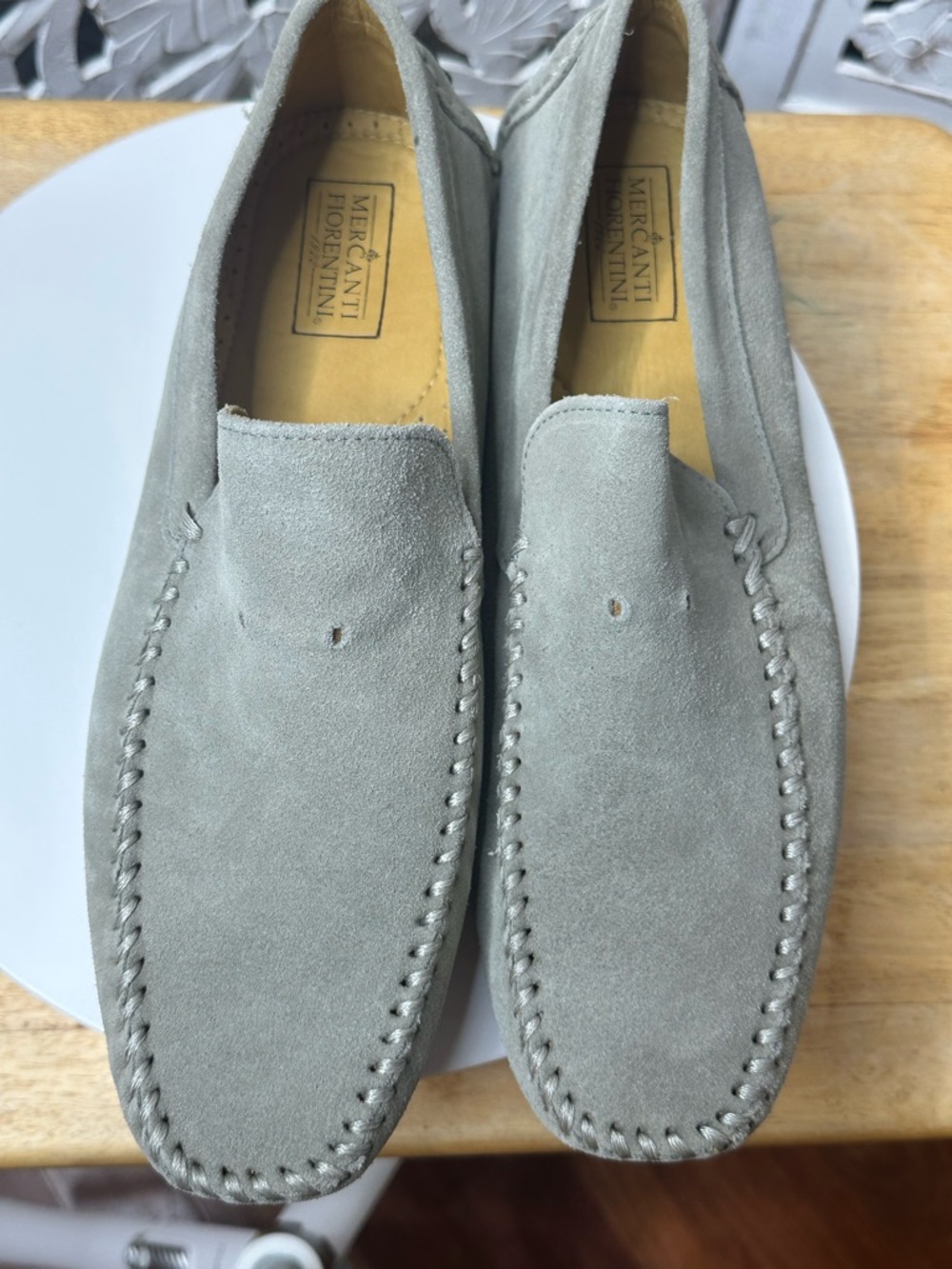 Mercanti Fiorentini Gray Driving Loafer New - Picture 2 of 11